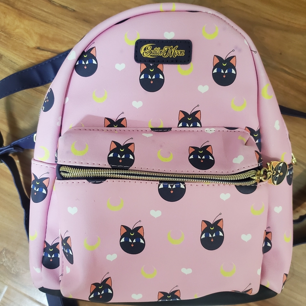 Sailor moon luna loungefly pink mini backpack